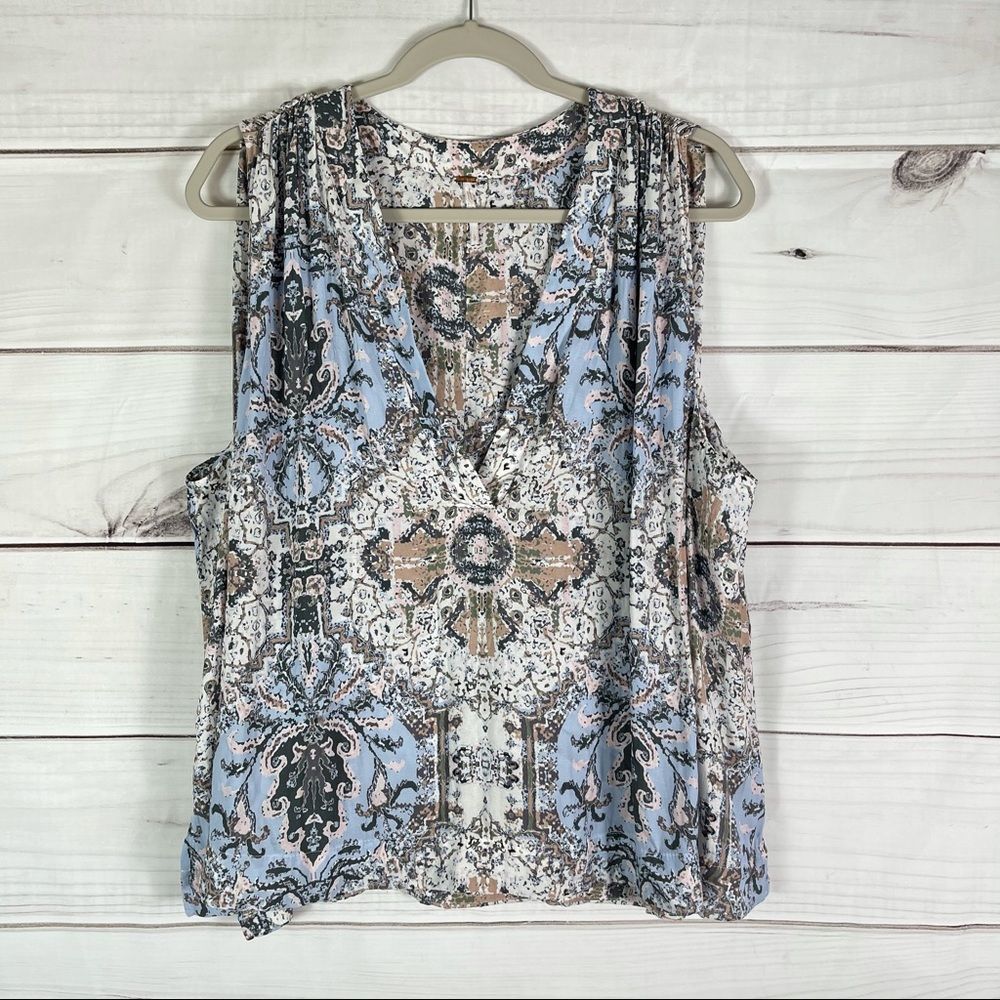Free People Darcy Super V Printed Tank